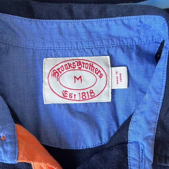 Brooks Brothers Long Sleeve Polo Shirt Size Medium - Picture 5 of 8